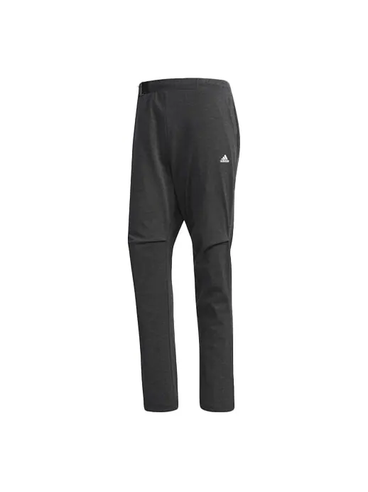 Брюки adidas Casual Running Sports Knit Long Pants Gray — изображение 1 из 4, темный серый