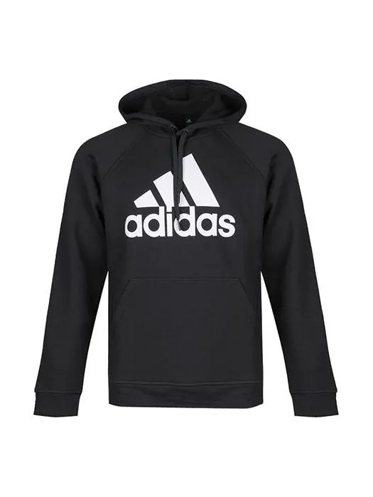 Толстовка adidas Men's Logo Knitted Sports Hooded Fleece Black — изображение 1 из 3, черный