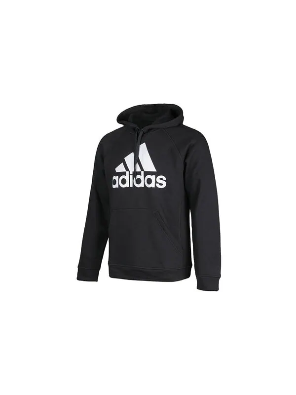 Толстовка adidas Men's Logo Knitted Sports Hooded Fleece Black — изображение 3 из 3, черный
