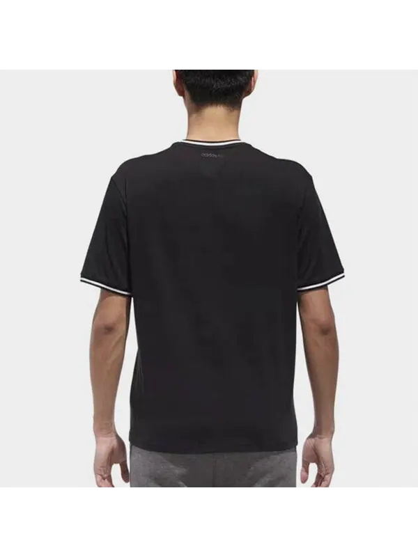 Футболка neo m cs 3s t shrt casual sports round neck short sleeve black Adidas — изображение 4 из 4, черный