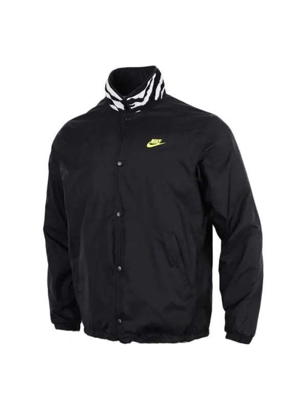 Куртка sportswear coaches reversible fleece jacket men black Nike — изображение 1 из 4, черный