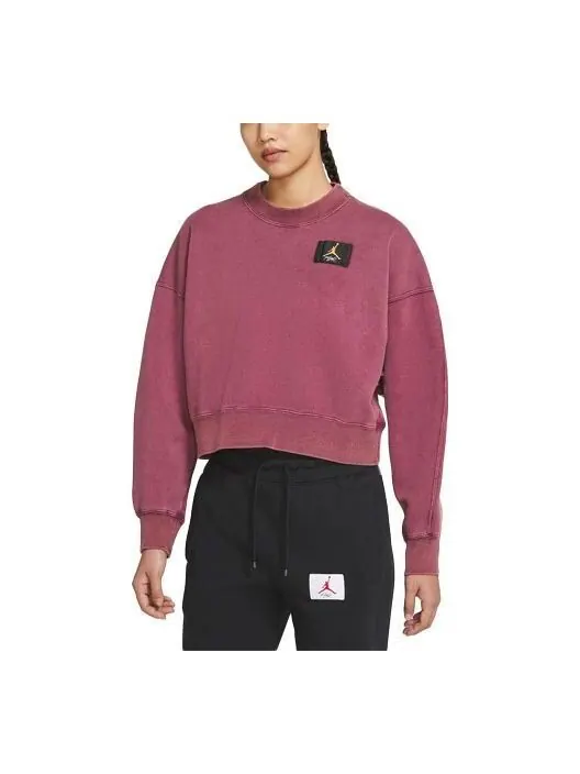 Свитер flight round-neck swea deep-wine Air Jordan — изображение 1 из 3, красный