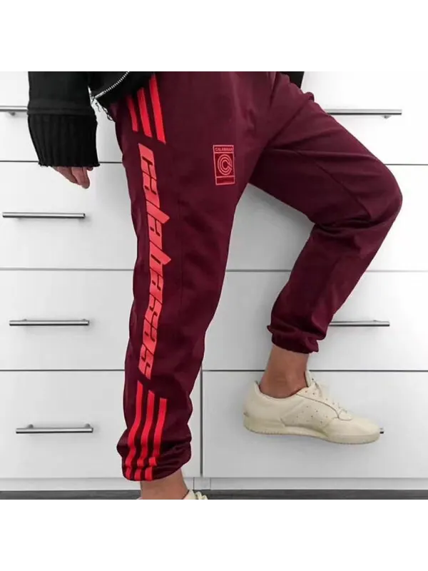 Спортивные штаны adidas Calabasas Track Pant 'Maroon' — изображение 3 из 4, красный