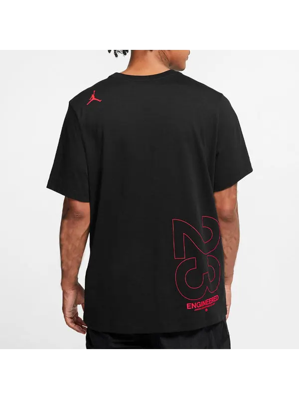 Футболка printing pattern short sleeve black Air Jordan — изображение 3 из 3, черный