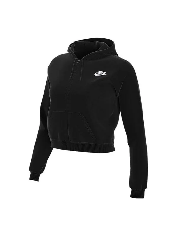 Куртка спортивные с капюшоном с логотипом Nike — изображение 1 из 4, черный/черный/белый