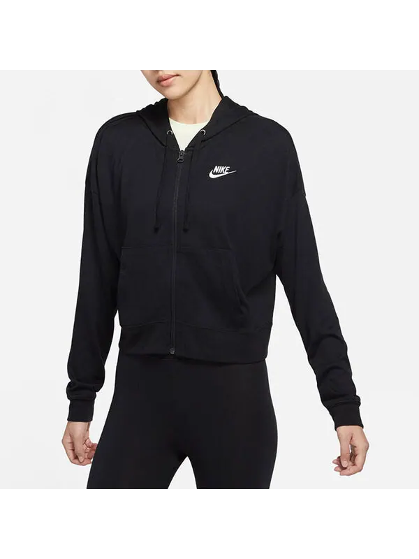 Куртка спортивные с капюшоном с логотипом Nike — изображение 4 из 4, черный/черный/белый