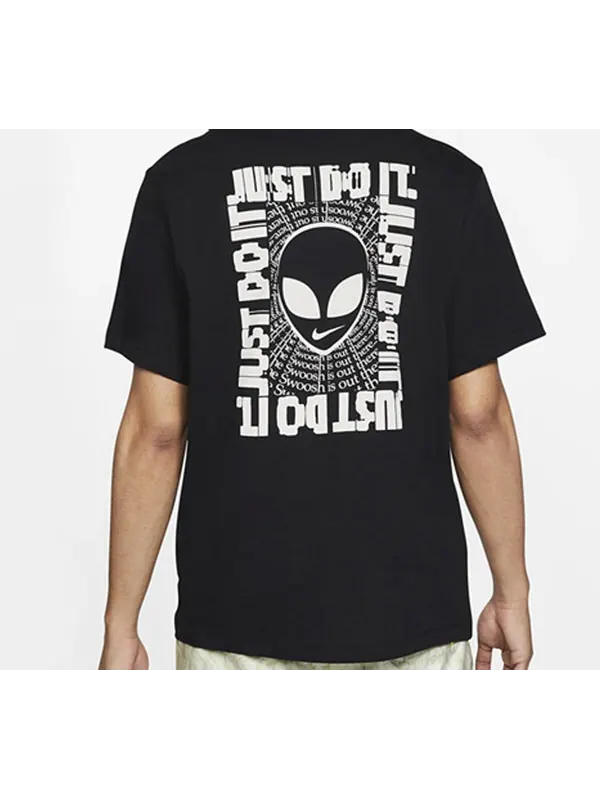 Футболка sportswear printing short sleeve 'alien black' Nike — изображение 2 из 4, черный