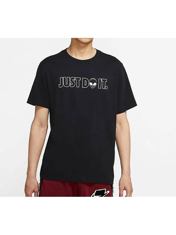 Футболка sportswear printing short sleeve 'alien black' Nike — изображение 3 из 4, черный