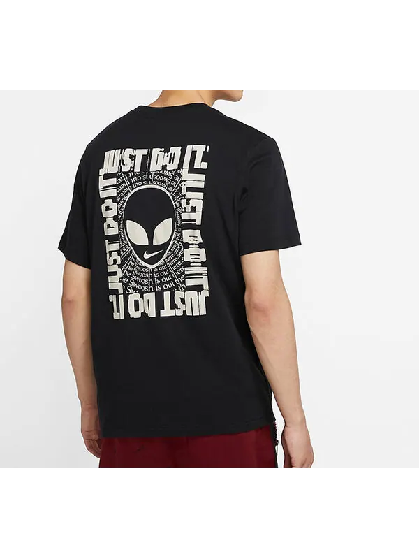 Футболка sportswear printing short sleeve 'alien black' Nike — изображение 4 из 4, черный