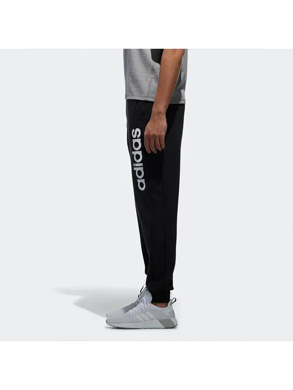 Спортивные штаны Men's adidas neo Logo Printing Fleece Lined Stay Warm Bundle Feet Sports — изображение 3 из 4, черный