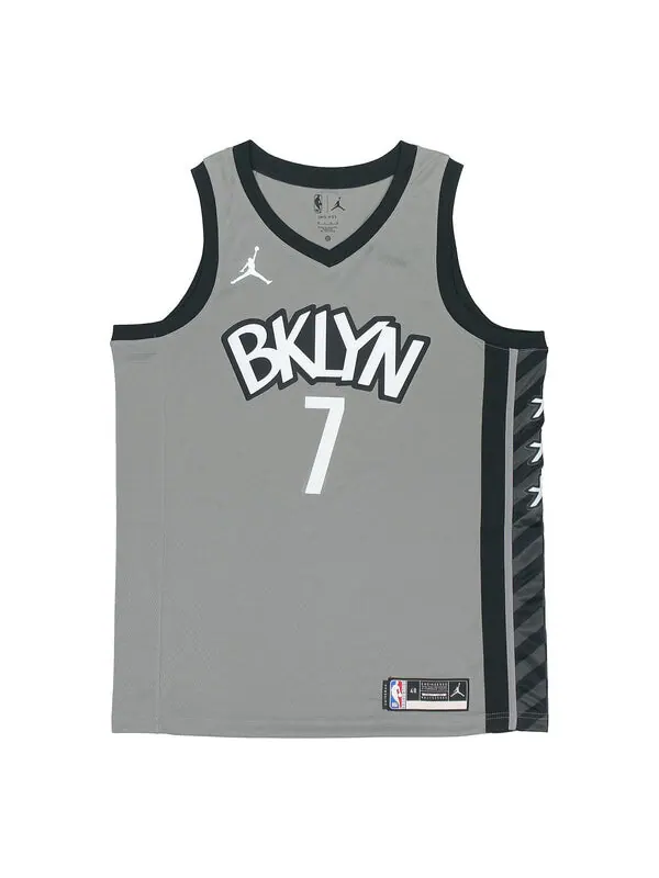 Майка Air Jordan NBA Sports Basketball Vest 2020 Season Brooklyn Nets Durant 7 Jersey Gray — изображение 1 из 4, серый
