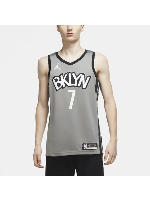 Майка Air Jordan NBA Sports Basketball Vest 2020 Season Brooklyn Nets Durant 7 Jersey Gray — изображение 4 из 4, серый