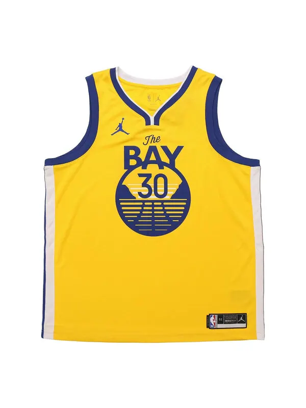 Майка Air Jordan NBA Stephen Curry Warriors Statement Edition 2020 Swingman Jersey Yellow — изображение 1 из 4, желтый