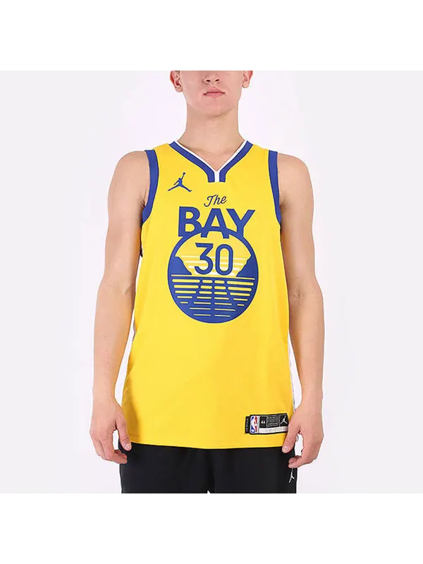 Майка Air Jordan NBA Stephen Curry Warriors Statement Edition 2020 Swingman Jersey Yellow — изображение 4 из 4, желтый