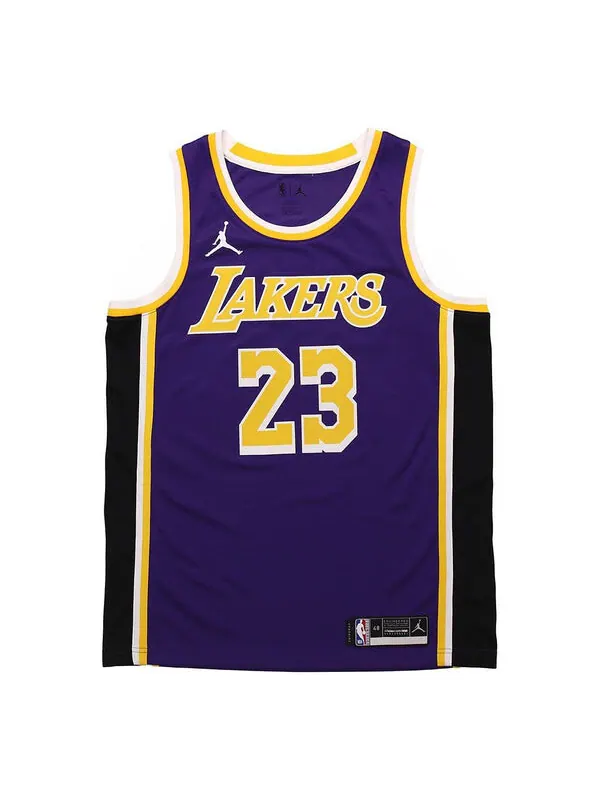 Майка Nike Los Angeles Lakers LeBron James Statement Jersey 'Purple Yellow' — изображение 1 из 4, фиолетовый