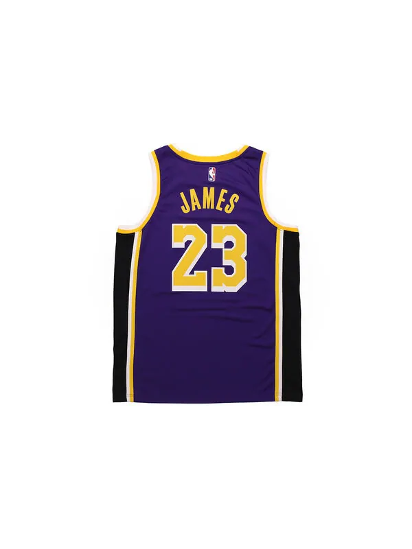 Майка Nike Los Angeles Lakers LeBron James Statement Jersey 'Purple Yellow' — изображение 2 из 4, фиолетовый