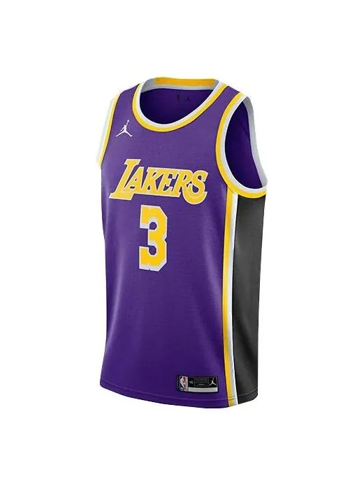 Майка Air Jordan NBA SW Fan Edition 2020-21 Season Los Angeles Lakers Anthony Davis No. 3 Purple — изображение 1 из 2