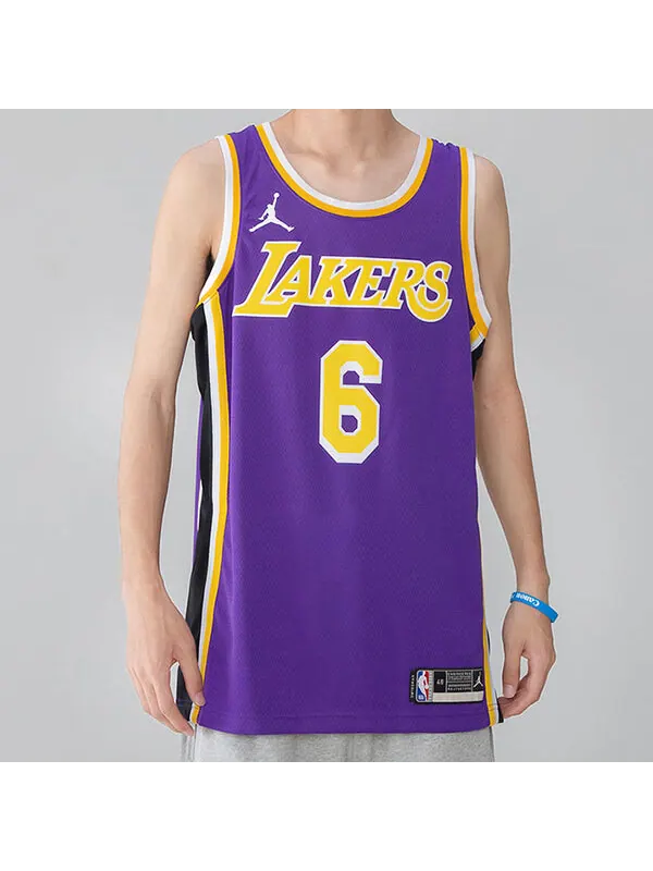Майка Men's Nike NBA Quick Dry Sports Basketball SW Fan Edition Version Los Angeles Lakers Lebron — изображение 3 из 4