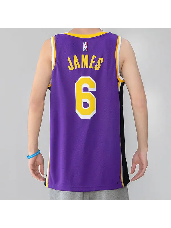 Майка Men's Nike NBA Quick Dry Sports Basketball SW Fan Edition Version Los Angeles Lakers Lebron — изображение 4 из 4