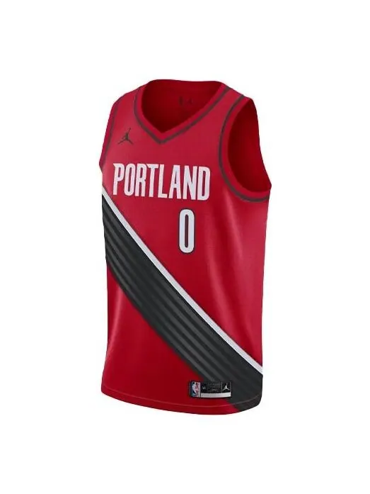 Майка Men's Air Jordan NBA Sports Basketball SW Fan Edition 20 Season Portland Trail Blazers — изображение 1 из 2, красный