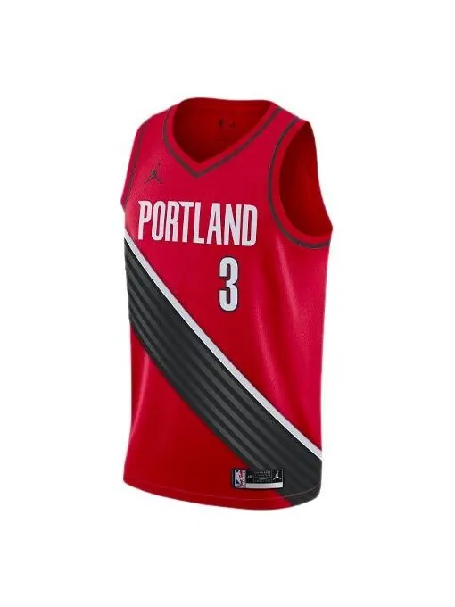 Майка Air Jordan NBA Basketball Jersey SW Fan Edition 2020 Season Blazers McCollum No. 3 Large Red — изображение 1 из 2