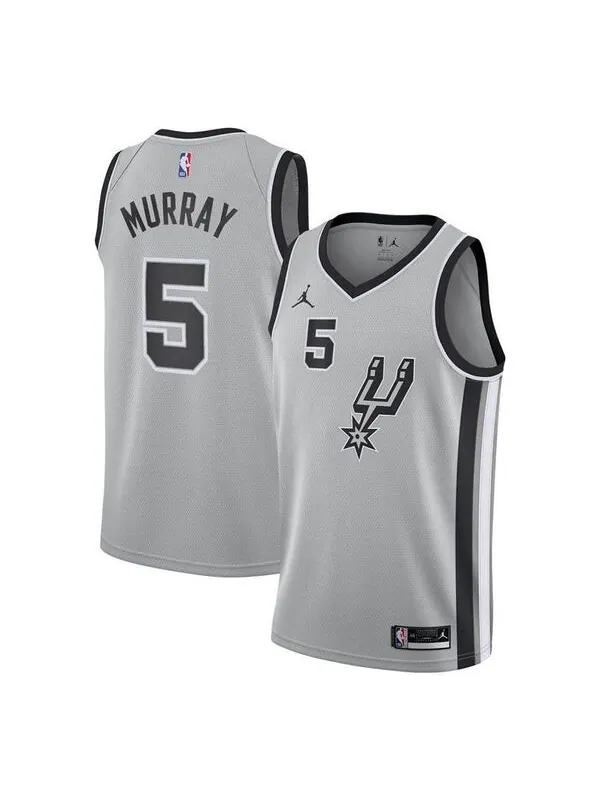 Майка Air Jordan x NBA San Antonio Spurs Jerseys 'Dejounte Murray 5' — изображение 1 из 1, серый/мульти