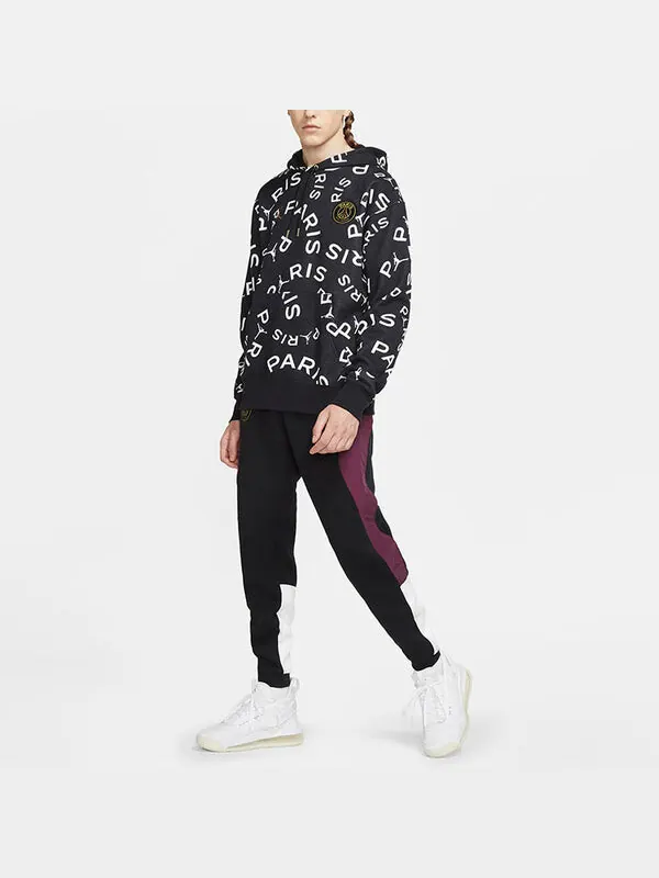 Толстовка Air Jordan Paris Saint-Germain Full Print Fleece Stay Warm Pullover Black — изображение 3 из 3, черный