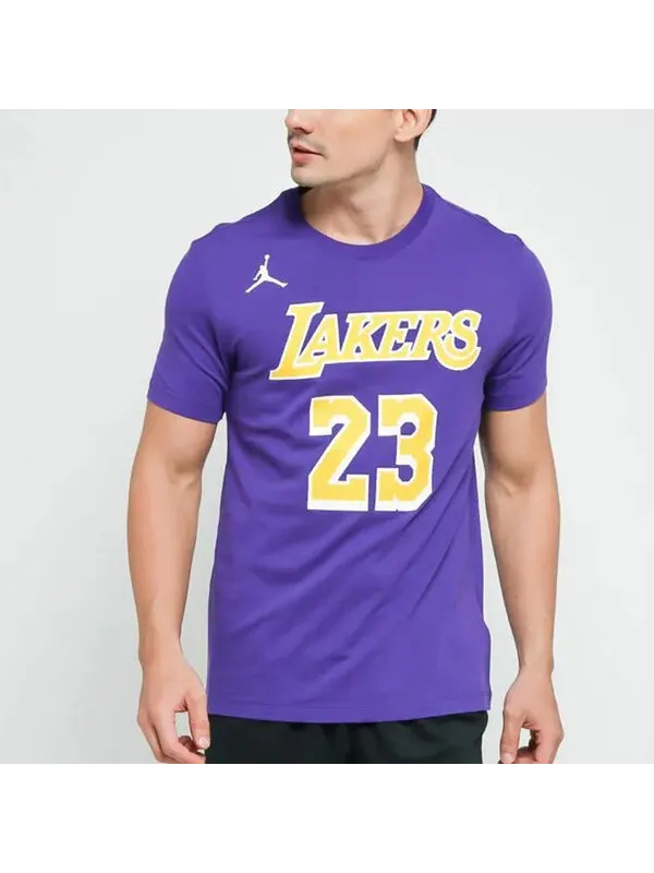 Футболка Air Jordan NBA Statement Edition Los Angeles Lakers LeBron James No. 23 Basketball Sports — изображение 4 из 4