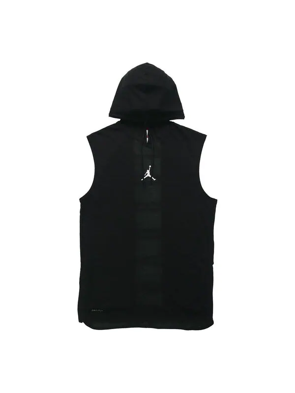 Баскетбольная майка air dri fit back с принтом алфавита и капюшоном жилет Air Jordan — изображение 1 из 4, черный / белый