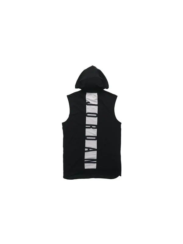 Баскетбольная майка air dri fit back с принтом алфавита и капюшоном жилет Air Jordan — изображение 2 из 4, черный / белый