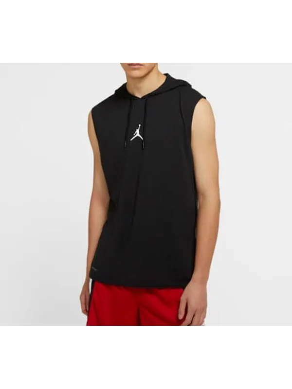 Баскетбольная майка air dri fit back с принтом алфавита и капюшоном жилет Air Jordan — изображение 3 из 4, черный / белый