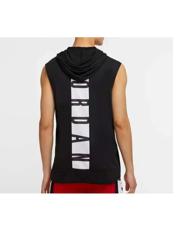 Баскетбольная майка air dri fit back с принтом алфавита и капюшоном жилет Air Jordan — изображение 4 из 4, черный / белый