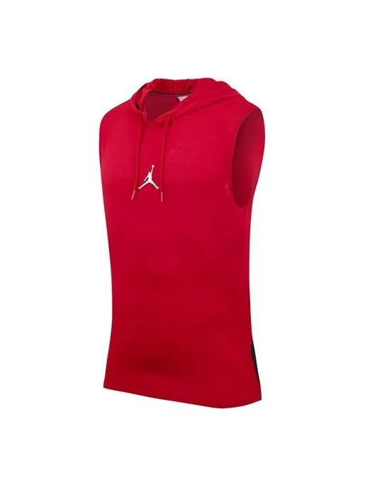 Спортивная футболка men's air dri-fit back alphabet printing hooded gym red vest Air Jordan — изображение 1 из 2, красный