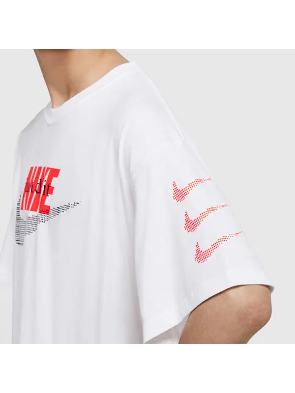 Футболка sportswear retro pattern printing white Nike — изображение 3 из 4, белый