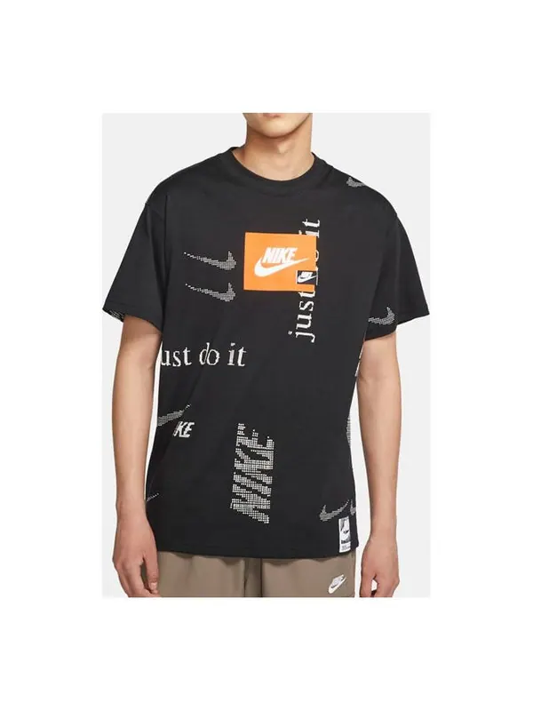 Футболка sportswear pattern short sleeve black Nike — изображение 1 из 3, черный