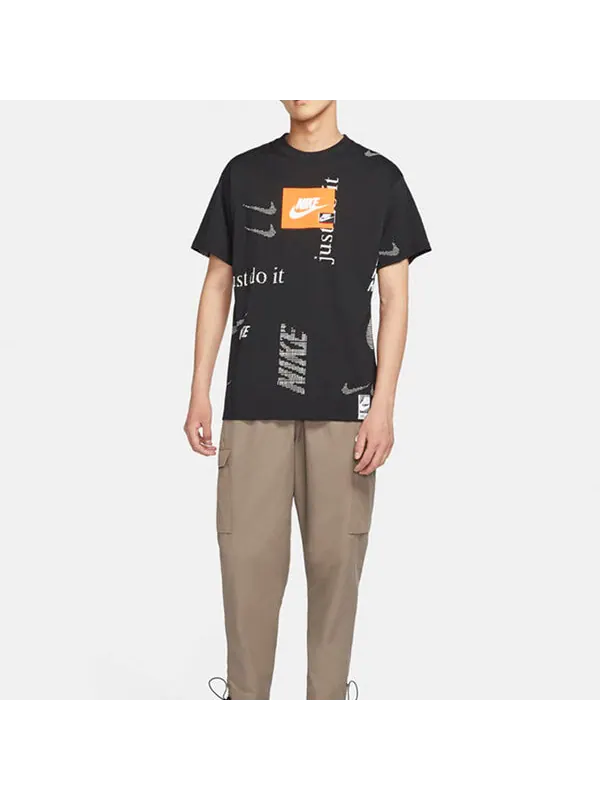 Футболка sportswear pattern short sleeve black Nike — изображение 3 из 3, черный