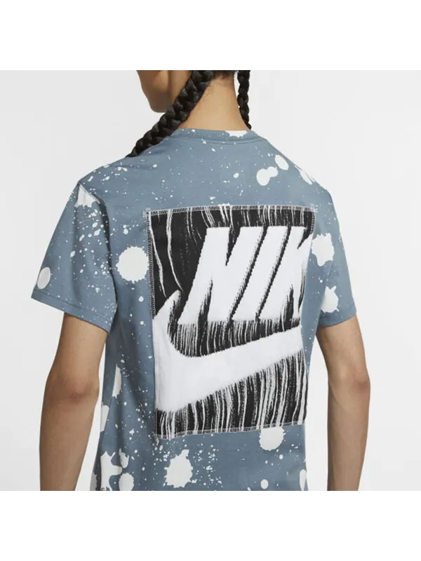 Футболка спортивная с принтом короткий рукав Nike — изображение 3 из 4, синий