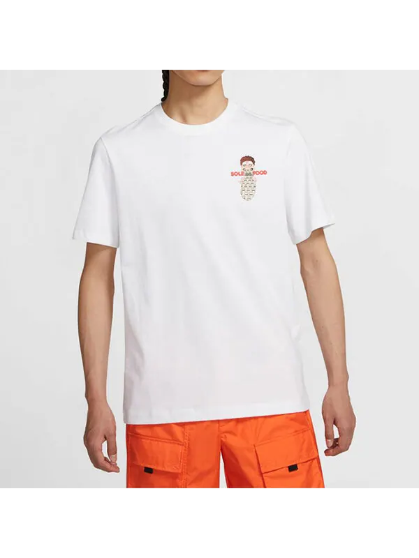 Футболка sportswearsole food pattern printing white Nike — изображение 3 из 4, белый
