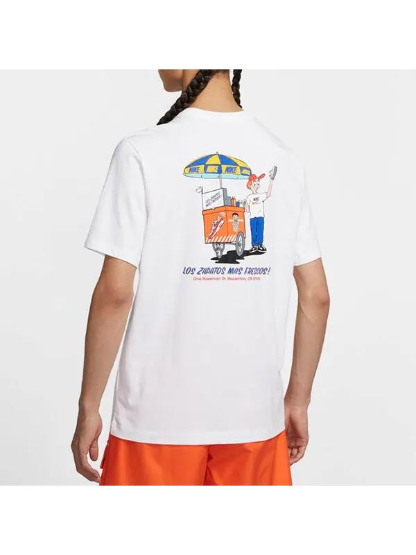 Футболка sportswearsole food pattern printing white Nike — изображение 4 из 4, белый