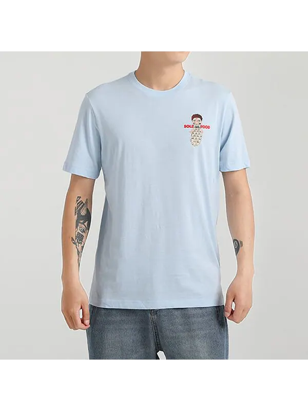Футболка sportswearsole food pattern printing blue sky blue Nike — изображение 3 из 4, синий
