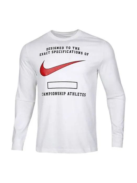 Футболка sportswear causual sports long sleeve male white Nike — изображение 1 из 4, белый