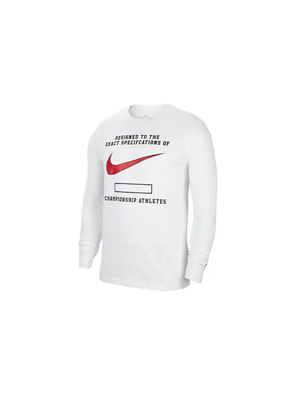 Футболка sportswear causual sports long sleeve male white Nike — изображение 2 из 4, белый