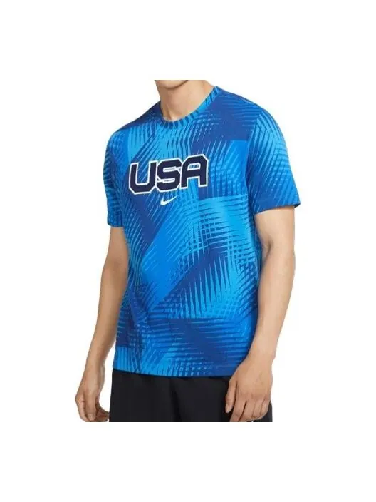 Футболка dri fit смешанные эстафеты бег Nike — изображение 1 из 3, синий