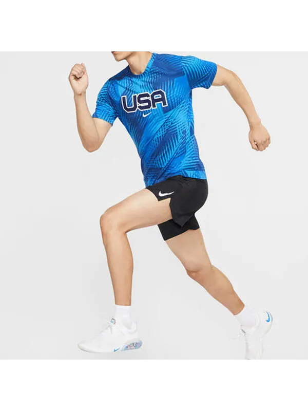 Футболка dri fit смешанные эстафеты бег Nike — изображение 3 из 3, синий