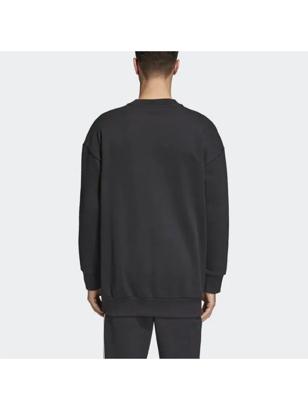 Толстовка men's originals athleisure casual sports round neck pullover Adidas — изображение 3 из 4, черный