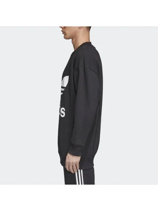 Толстовка men's originals athleisure casual sports round neck pullover Adidas — изображение 4 из 4, черный