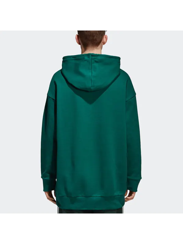 Толстовка adidas originals Tref Over Hood Casual Sports Solid Color Pullover Green — изображение 4 из 4, зеленый