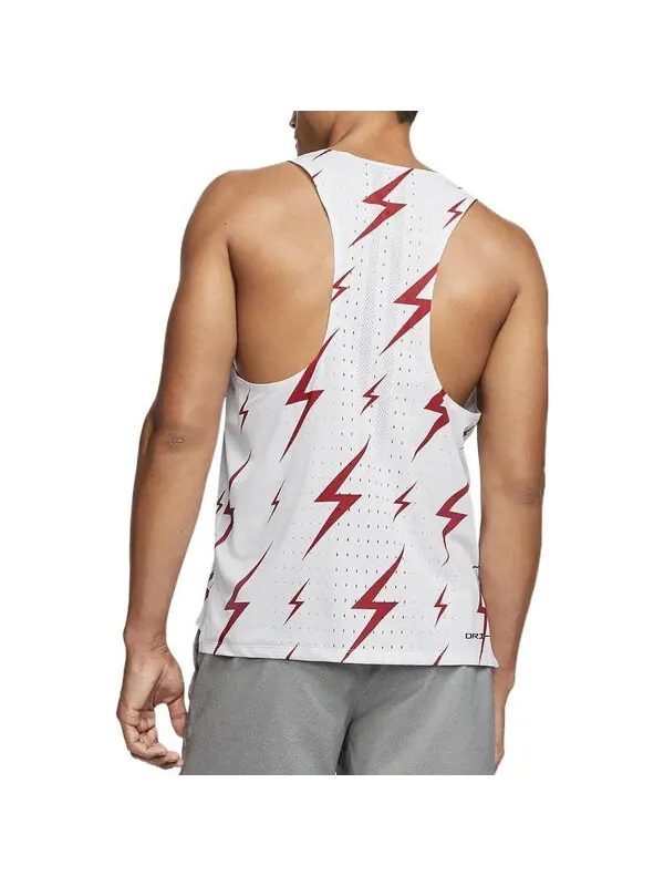 Майка NIKE Aeroswift Bowerman Track Club Running Racing Singlet 'White Red' — изображение 4 из 4, белый/мульти