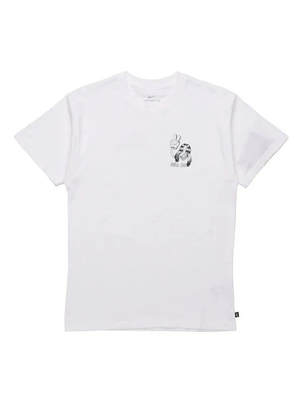 Футболка sb basketball printing skateboard white Nike — изображение 1 из 4, белый