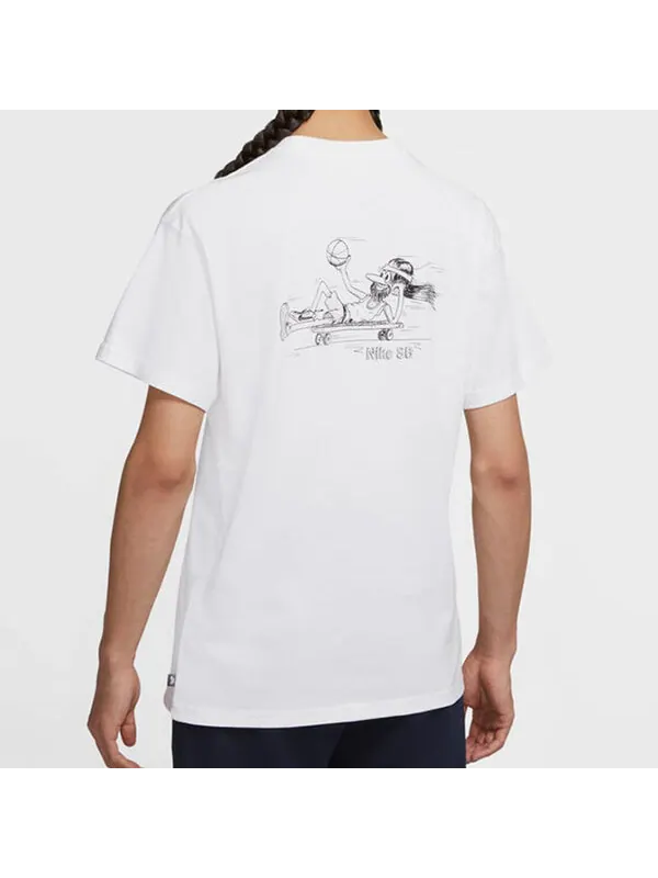 Футболка sb basketball printing skateboard white Nike — изображение 4 из 4, белый